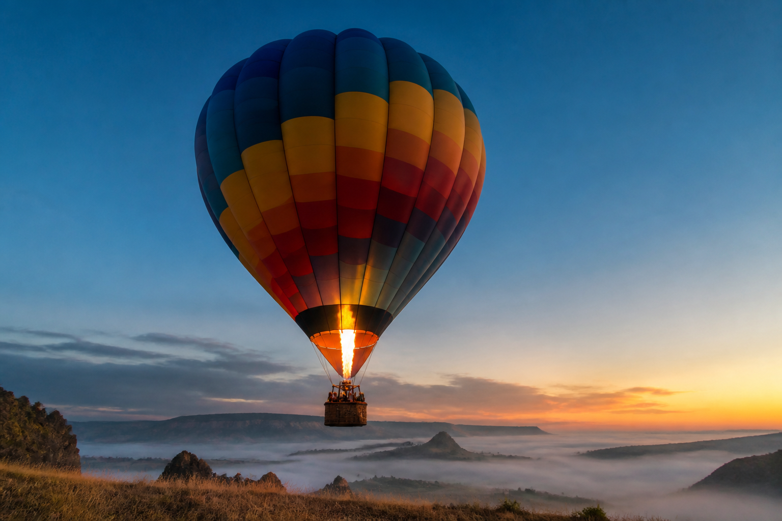 Hot air balloon lift