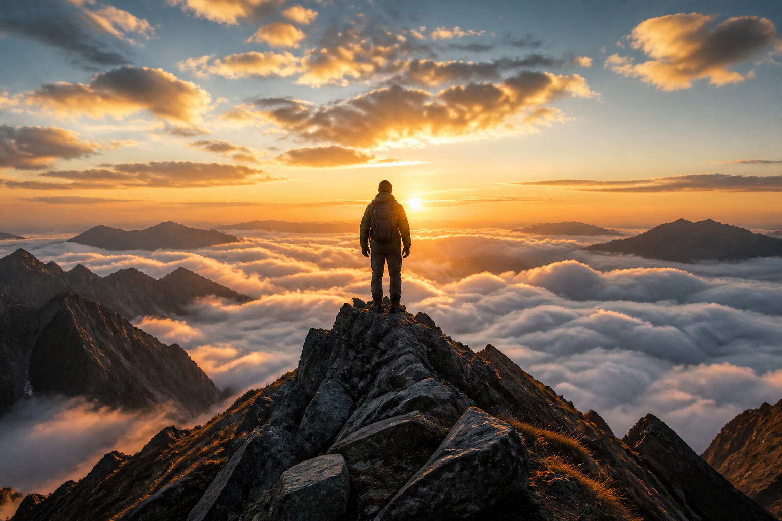 Hiker on the summit